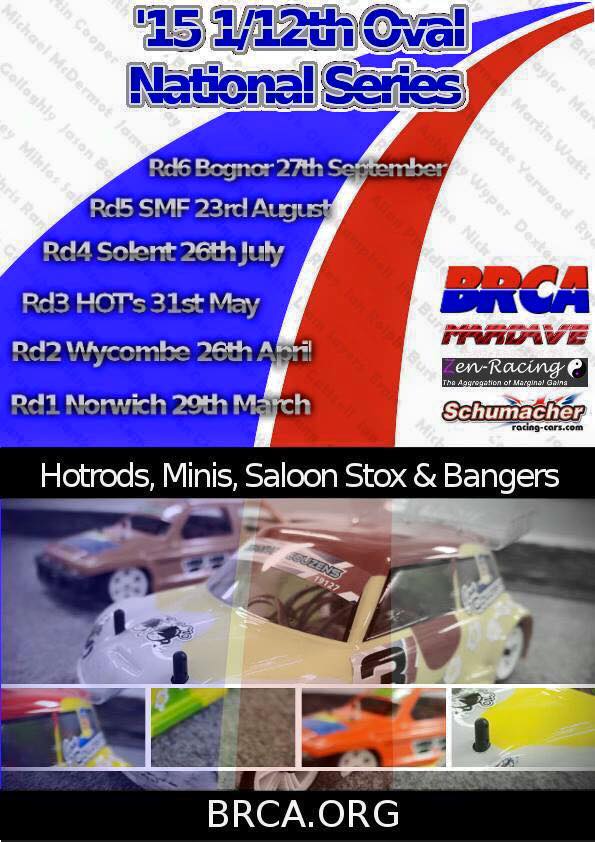 BRCA 1/12th Oval & International Race Dates for 2015